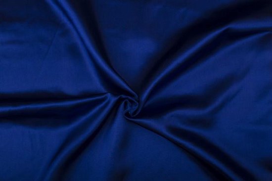 Satijn stof - Indigo blauw - 15 meter | bol.com