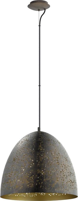 Lampe à suspension EGLO Vintage Safi - Ø405mm. - Marron, Or