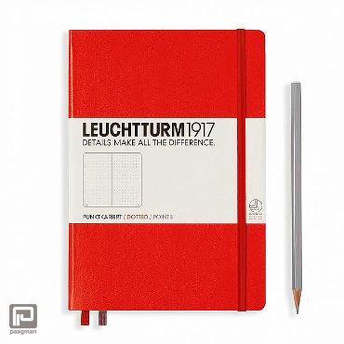 Leuchtturm1917 Notitieboek Rood – Medium – Puntjes