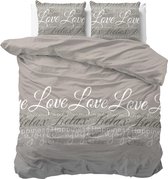 Sleeptime Love and Relax Dekbedovertrekset - Tweepersoons - 200x200/220 + 2 kussenslopen 60x70 - Taupe