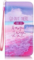 PU Leren Color Wallet iPhone 7/8 plus - Go Out There