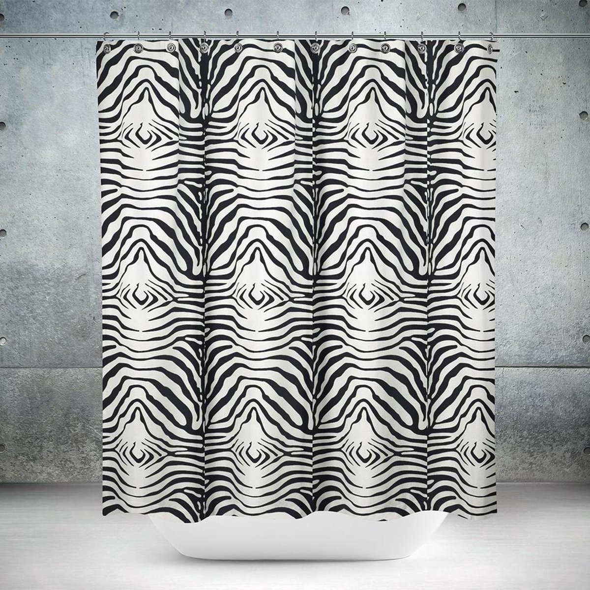Roomture douchegordijn Zebra 240 x 200 extra breed