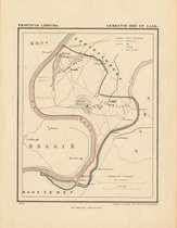 Historische kaart, plattegrond van gemeente Ohe en Laak in Limburg uit 1867 door Kuyper van Kaartcadeau.com