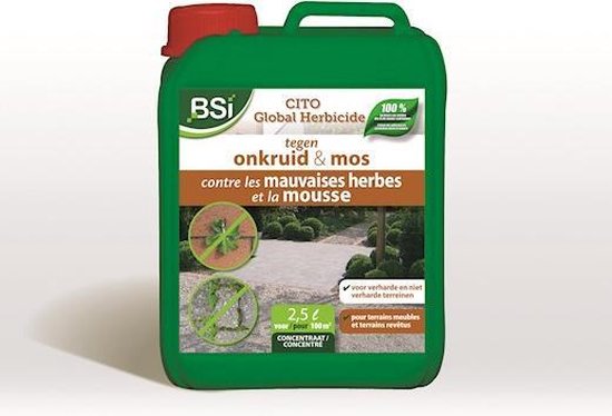 BSI - CITO Global Herbicide - Concentraat - Onkruid- en Mosverdelger - 2,5 l voor 100 m²