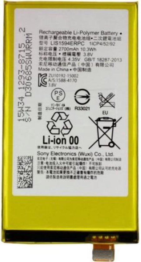 Sony Xperia Z5 Compact accu - LIS1594ERPC - vervangende batterij | bol.com