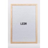 Kinderkamer deco letterbord met letters wit 30 x 45 cm