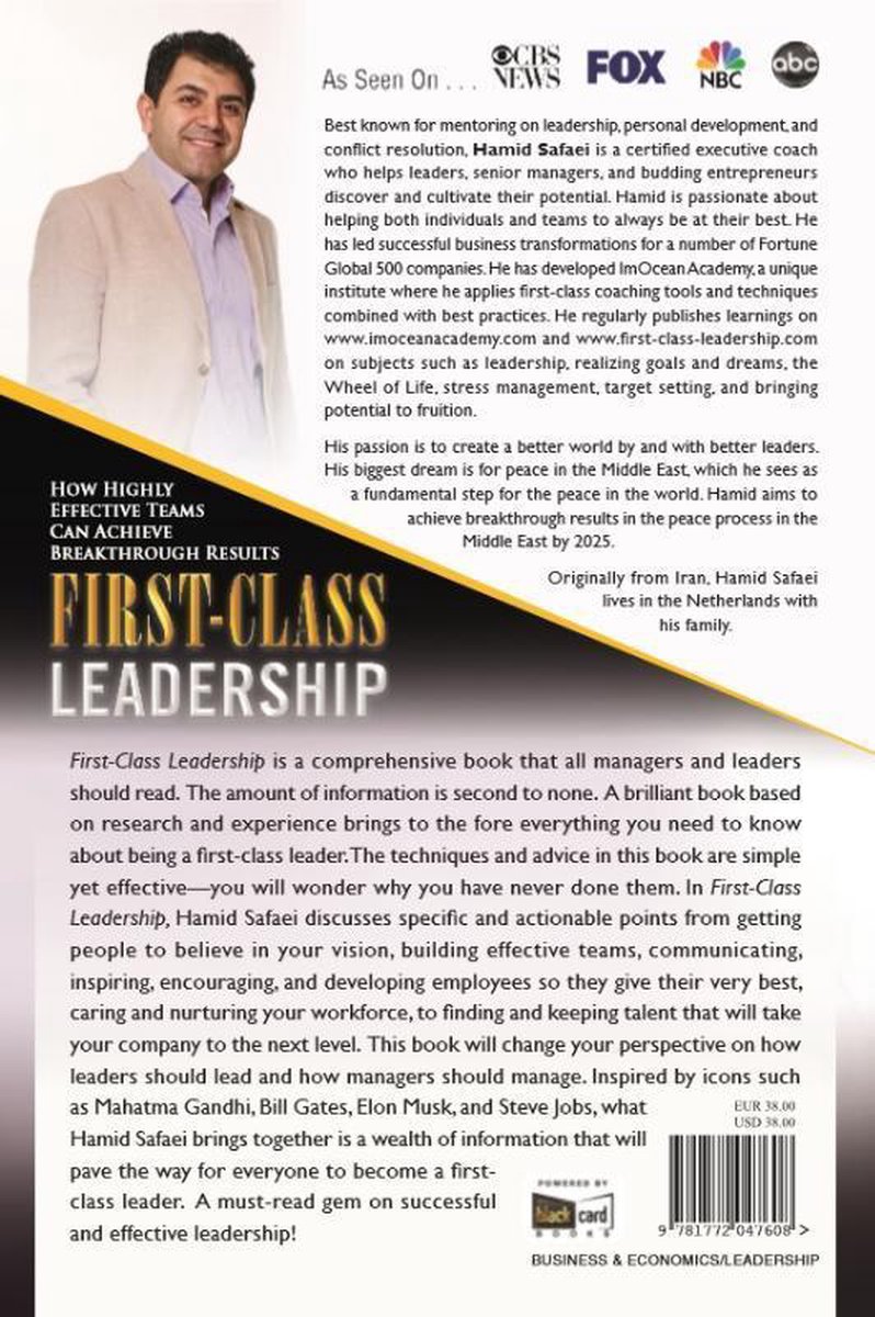 First-Class Leadership - back cover