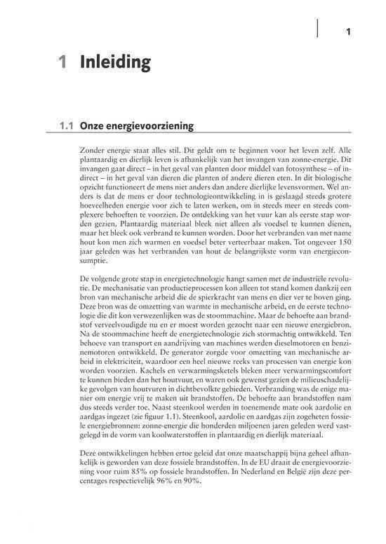 Hoofdstuk 1: Inleiding over onze energievoorziening, fossiele brandstoffen en hernieuwbare energie.