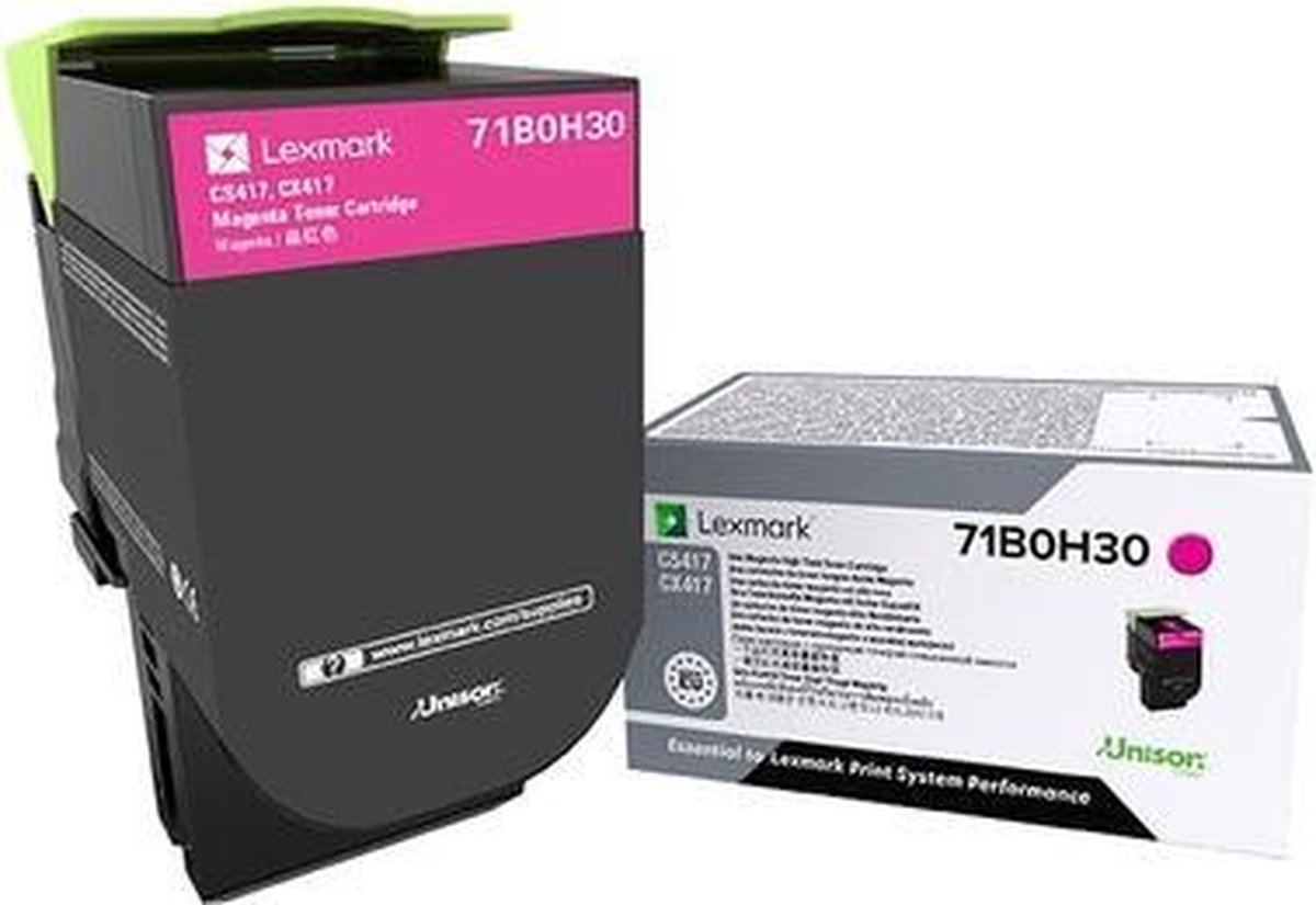 Lexmark 71B0H30 tonercartridge 1 stuk(s) Origineel Magenta