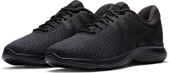 Nike Revolution 4 Eu Sneakers Heren - Zwart/Zwart - Maat 43
