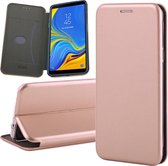 Samsung Galaxy A7 (2018) Hoesje TPU Wallet Book Case met Pasjeshouder Roségoud - Cover van iCall