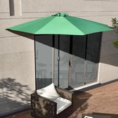Parasol halfrond voor balkons of terrassen - Groen