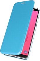 Slim Folio Case - Book Case Telefoonhoesje - Folio Flip Hoesje - Geschikt voor Samsung Galaxy J6 Plus - Blauw