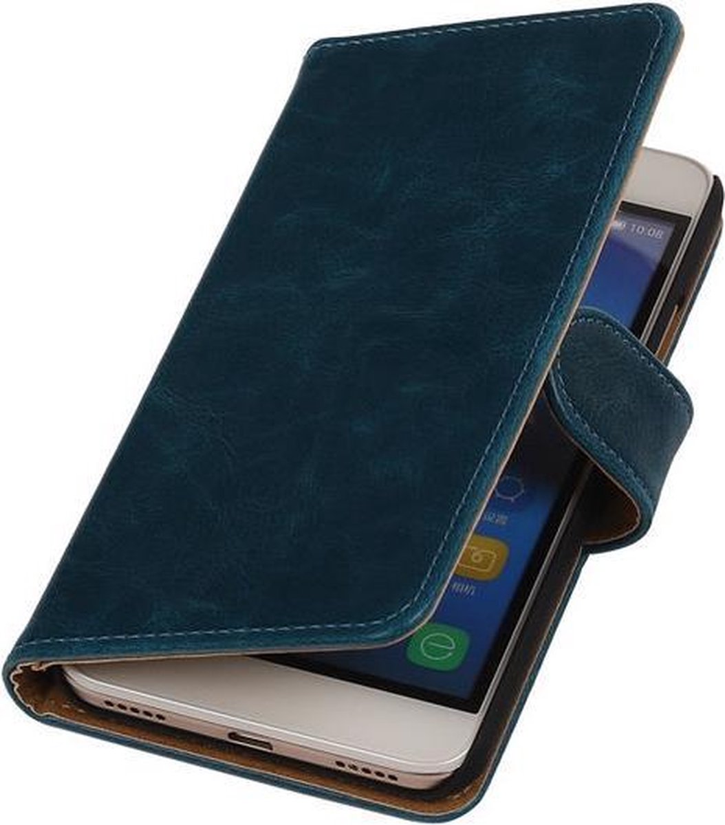 Bestcases Hoesje Pasjeshouder Telefoonhoesje Honor Y6 - Blauw