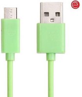 Micro USB Data & Oplader kabel voor Nokia, Sony Ericsson, Samsung, LG, BlackBerry en HTC Lengte: 1m (groen)