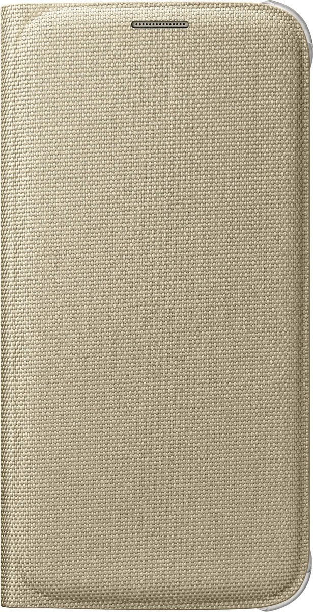 Samsung Galaxy S6 Flip Wallet Canvas - Goud