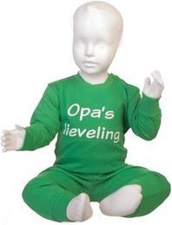 Fun2Wear Pyjama Opa's Lieveling groen maat 116