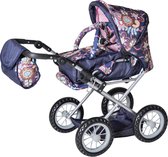 Knorrtoys combi poppenwagen blue flowers