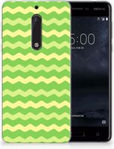Nokia 5 TPU Hoesje Design Waves Green