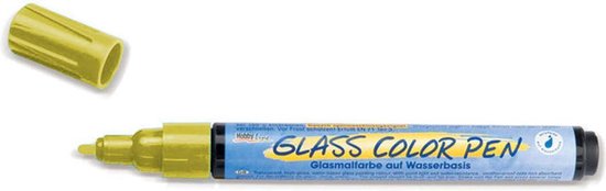 Foto: Kreul gele glasstift glass colorpen geschikt voor decoraties op acryl glas porselein metaal metaalfolie keramiek en spiegels