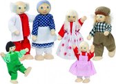 Goki Houten Buigpopjes Set Boeren Familie 9-12cm