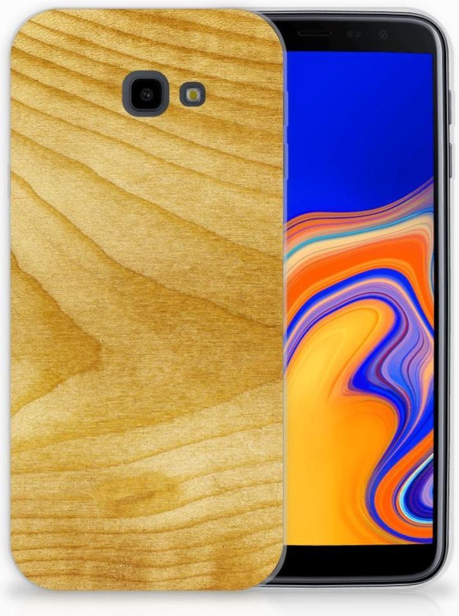 Samsung Galaxy J4 Plus (2018) Bumper Hoesje Licht Hout