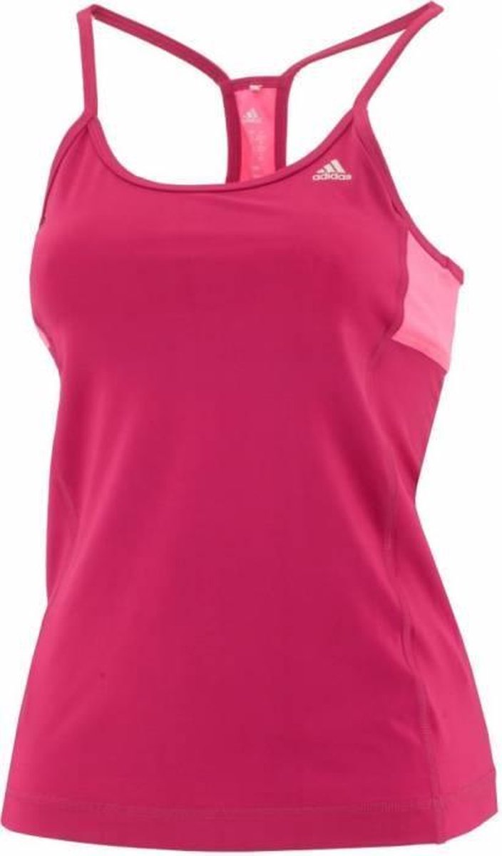 Adidas Singlet CLIMA ESS STRAP Dames Fucsia Fitness/Allround Bra inside /44 Roze