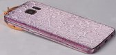 Xssive - 2x Glitter sticker voor Samsung Galaxy S5/S5 Neo - pink - met patroon