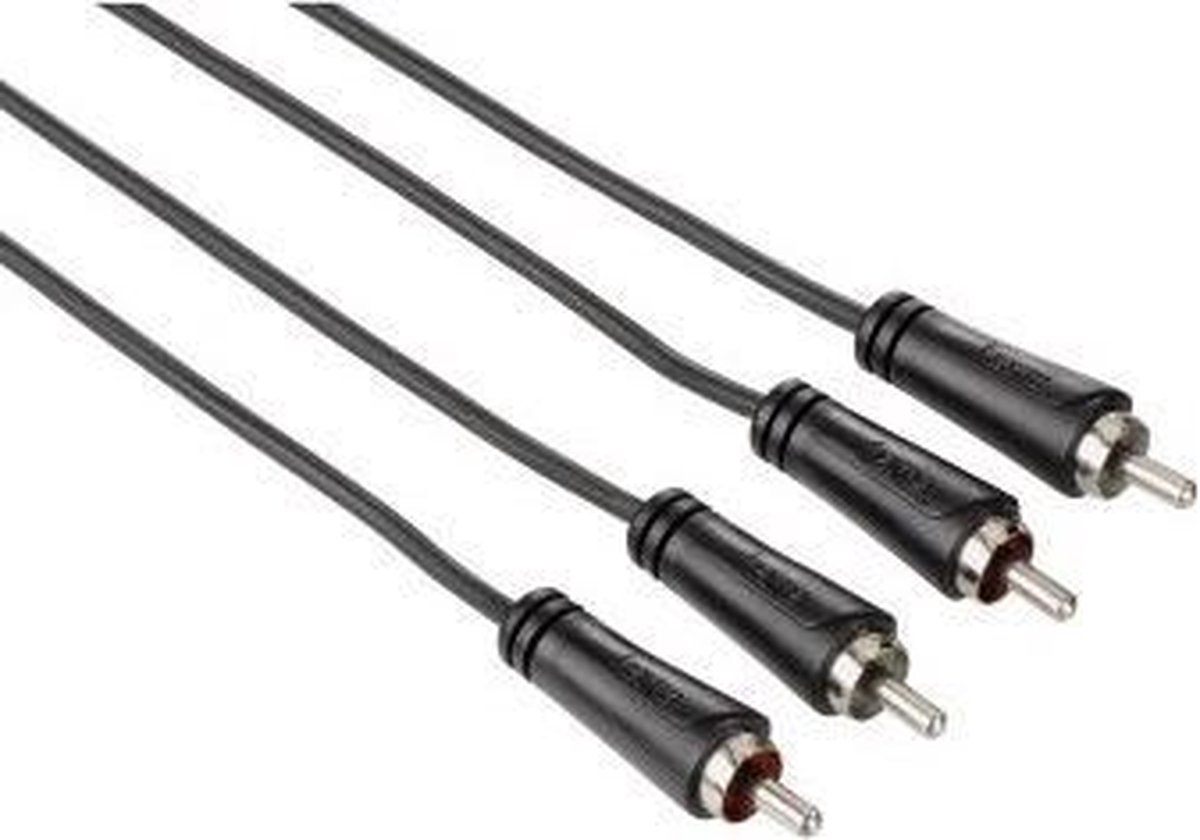 Hama 0.75m 2x RCA audio kabel 0,75 m 2 x RCA Zwart