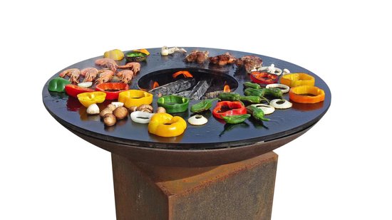 Outdoor Campus PIO 80 MET PLANCHA + PODEST 80 - Vuurschaal op sokkel van FORNO. — afbeelding 2