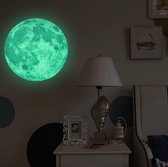 Glow in the dark 'Maan' muursticker, lichtgevende sticker maan