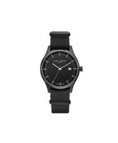 Lars Larsen Heren horloge 119CBBLN - Nylon - Zwart