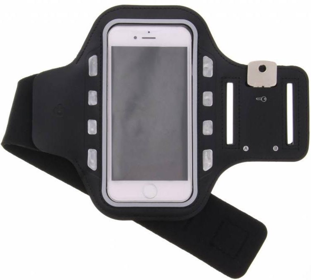 Accezz Sportarmband LED verlichting - iPhone SE (2022 / 2020) / 8 / 7 / 6(s) - Zwart