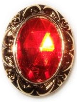 Sinterklaas ring rode steen met gouden rand