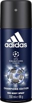 Adidas Champions League Champions Deo Body Spray 150 ml voor Mannen