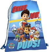 Paw Patrol - Trekkoordtas - Gymtas - Zwemtas - 38 cm hoog - Blauw