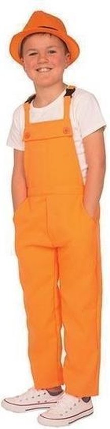 Oranje tuinbroek/overall voor kinderen 116