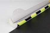 Stootrand hoekbeschermingsprofiel met RVS-onderkant type A+ lengte 0,5 m Geel, zwart, fluorescerend
