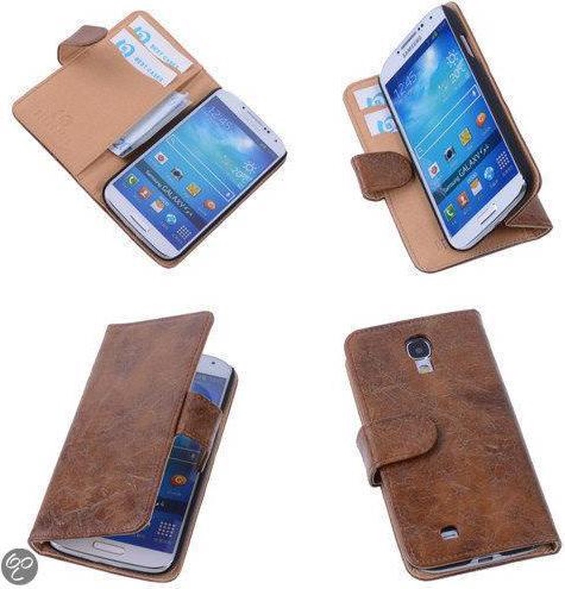 Bestcases Vintage Bruin Book Cover Samsung Galaxy S4 i9500