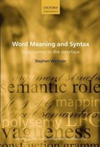 Word Meaning & Syntax