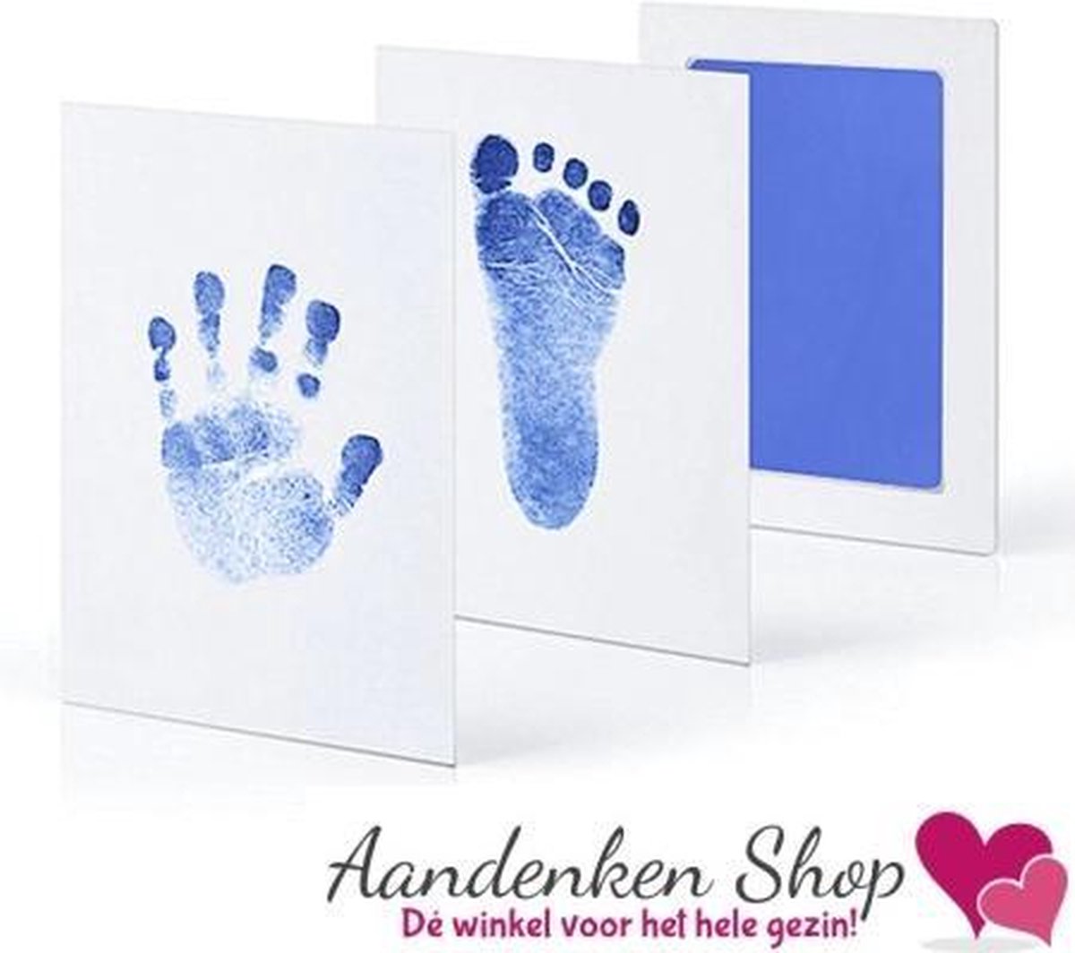 Goedkoopste Baby Hand / Voet afdruk Stempel set Blauw - Kraamcadeau - Babyshower - Stempel Kussen