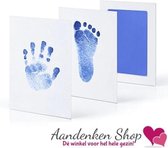 Baby Hand / Voet afdruk Stempel set Blauw - Kraamcadeau - Babyshower - Stempel Kussen