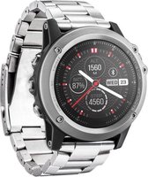 RVS Horloge Band Geschikt Voor Garmin Fenix 3 / 3HR - Watchband - Strap Armband - Metalen Armband - Zilver Kleurig