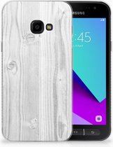 Geschikt voor Samsung Galaxy Xcover 4 TPU Hoesje Design White Wood