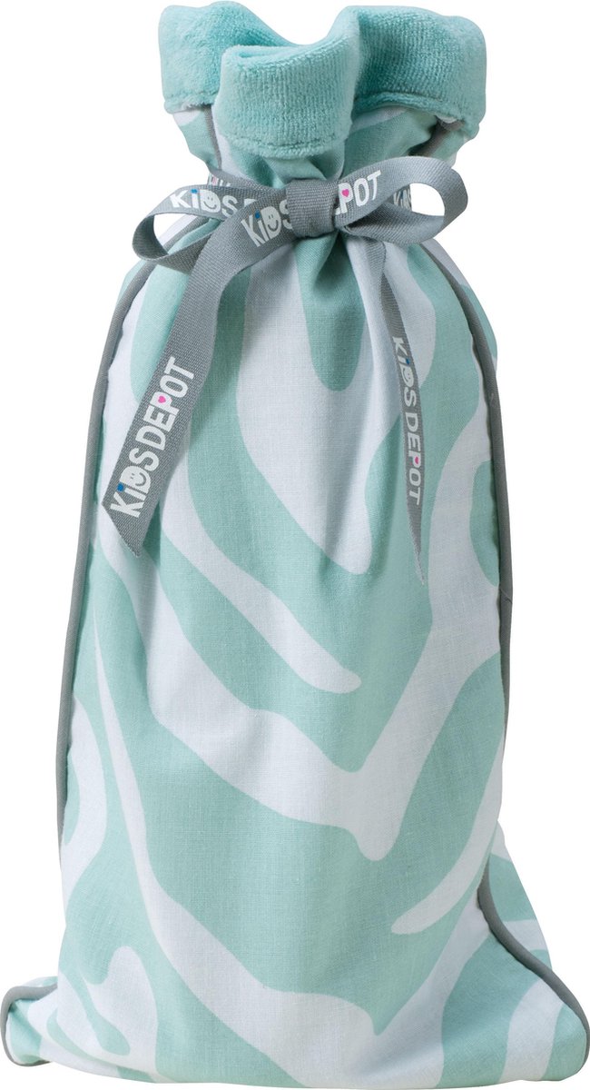 Goedkoopste Kidsdepot kruikenzak Zebra seagreen