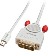 Lindy 41958 tussenstuk voor kabels Mini displayport DVI-D Wit