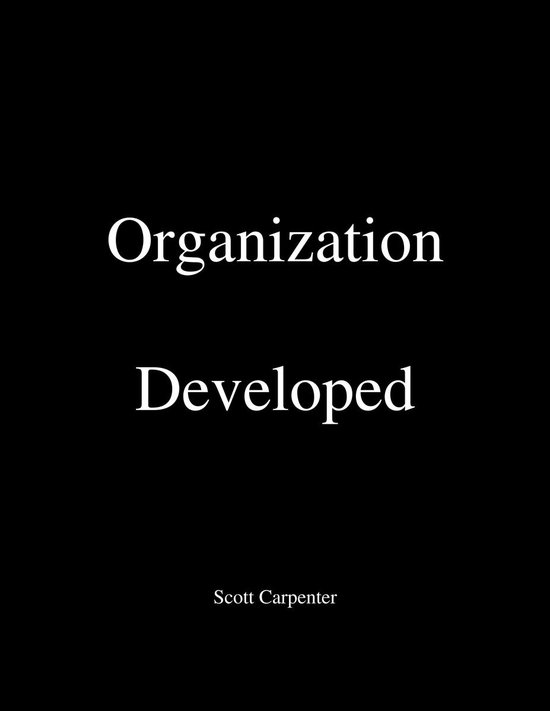 Organization Developed - cover