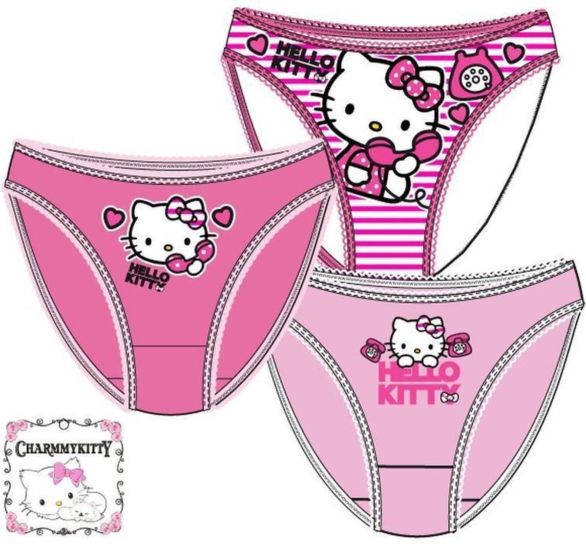 Hello Kitty 3 pack ondergoed meisjes maat 92 98 2 3 jr bol