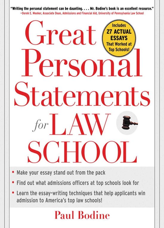 Great Personal Statements for Law School - cover