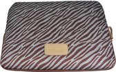 Kinmac – Laptop Sleeve met Zebraprint tot 13.3 inch – 35 x 24,5 x 1,5 cm - Bruin